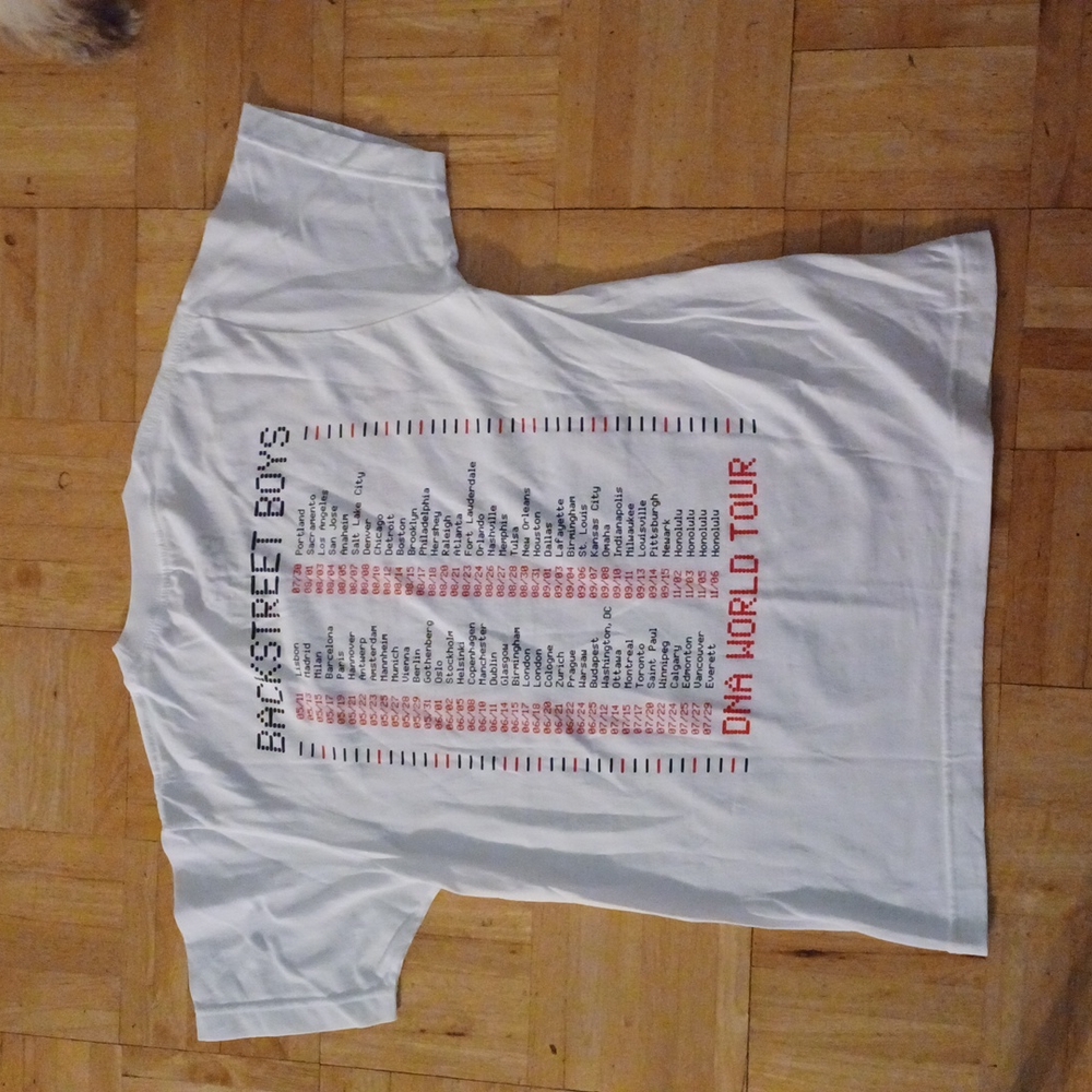 Back street Boys DNA world Tour  Tee Shirt Size Small